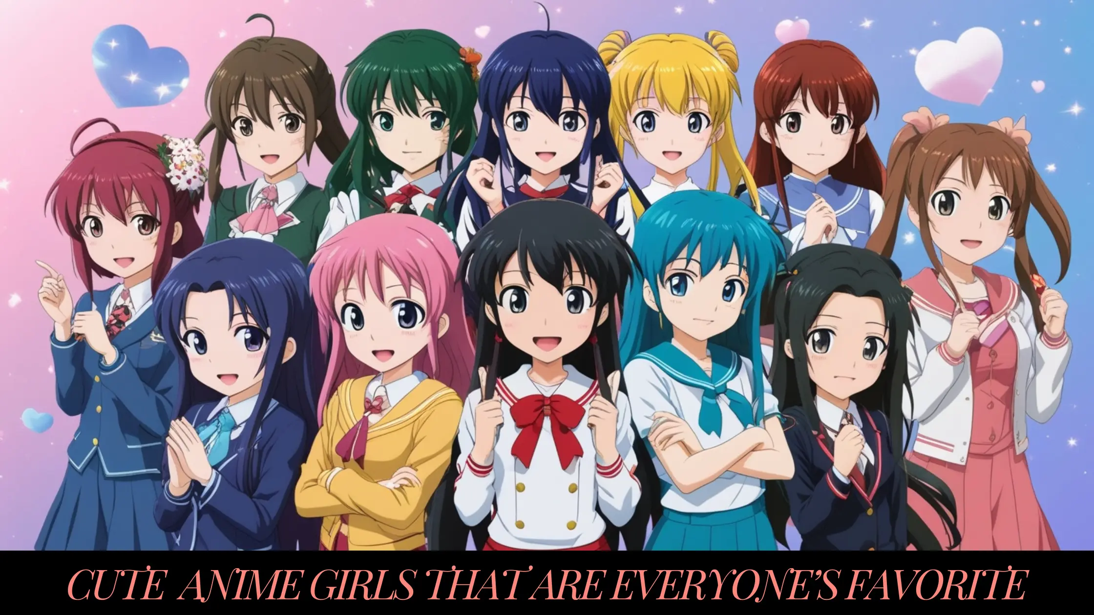 cute anime girls picture all of them
